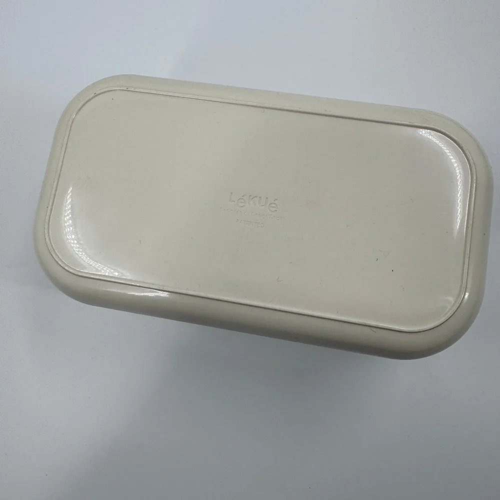 Lekue Ice Bin Cream Black Honeycomb Lid Design Wright Patented Kitchen Storage‎